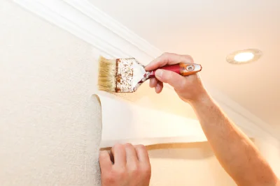 Pose de papier peint à la Roche-l'Abeille — revêtements muraux et toiles de verre